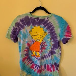 Tie Dye Grapic Simpson’s Tee